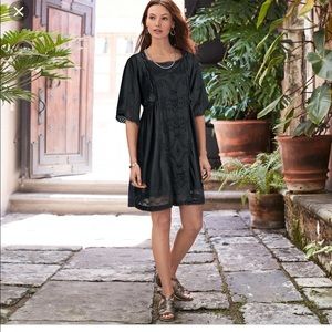 NWOT Sundance Black Cotton Boho Dress